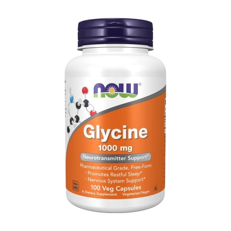 Glycin NOW, 1000 mg (100 kapslí)