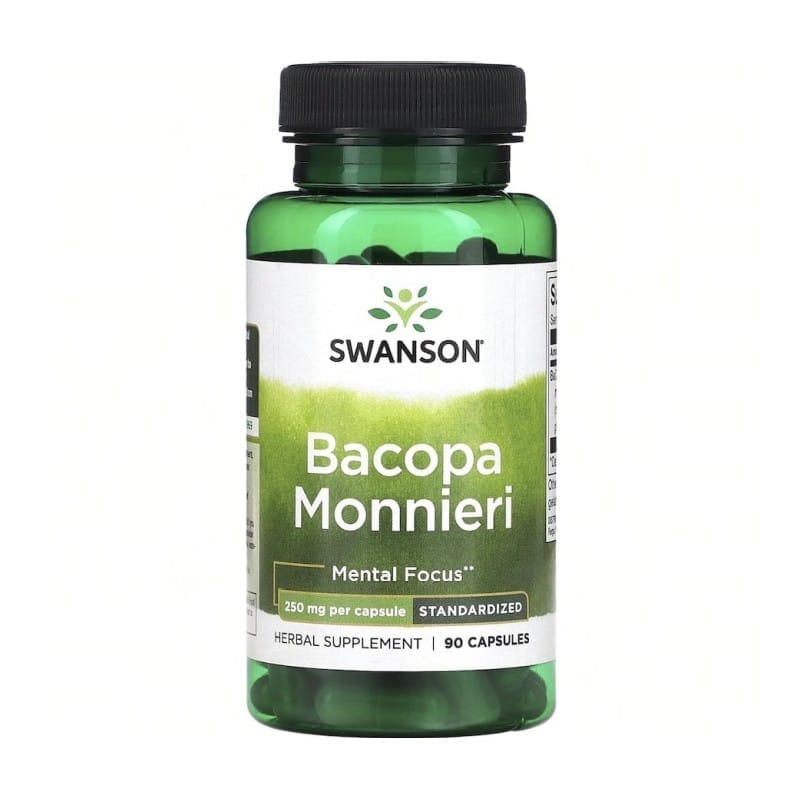 Brahmi – Bacopa Monnieri Swanson, 250 mg (90 kapslí)