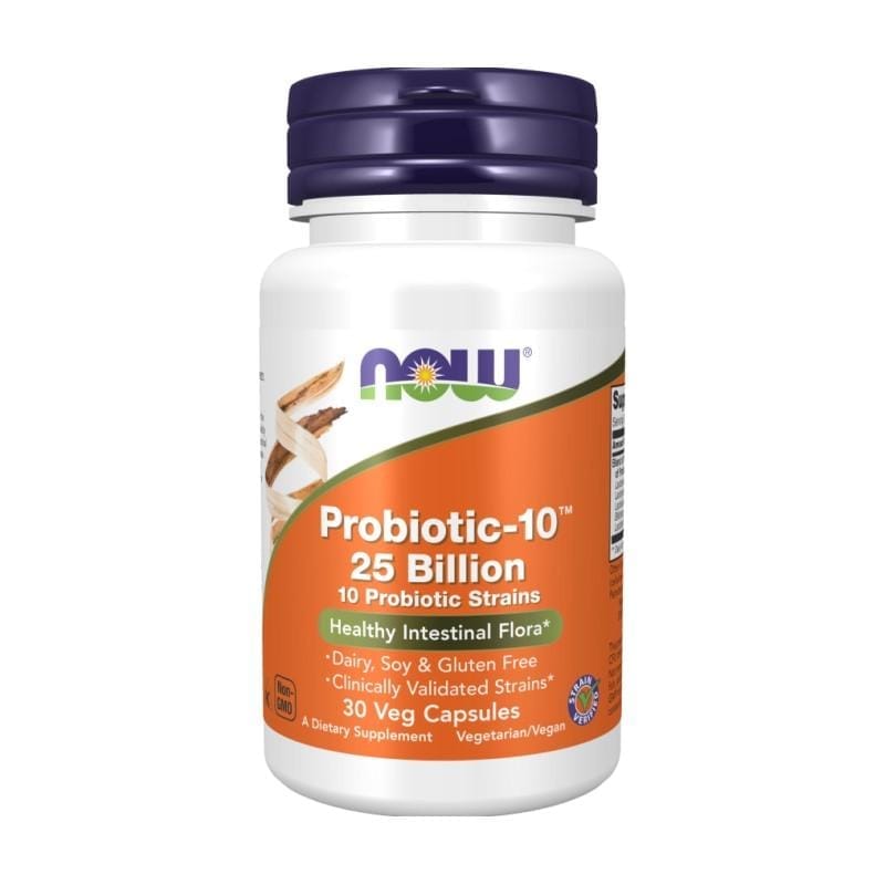 Probiotika-10 s 25 miliardami prospěšných bakterií NOW, 160 mg (30 kapslí)