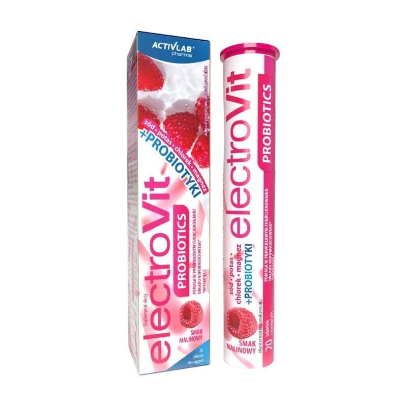 Elektrolyty s probiotiky s malinovou příchutí Activlab Pharma (20 šumivých tablet)