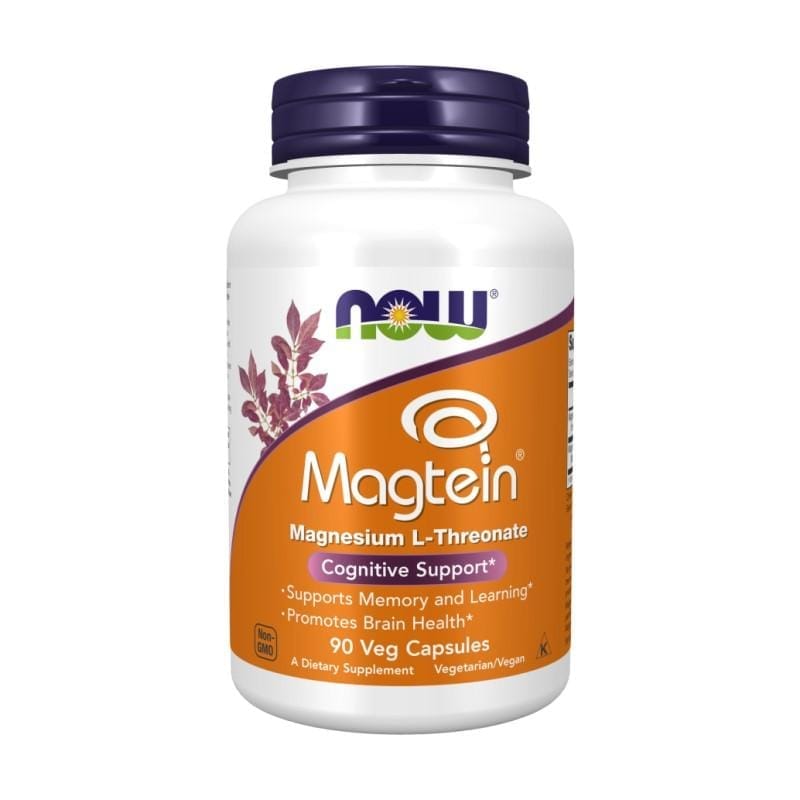 Magtein - L-threonát hořečnatý NOW (90 kapslí)