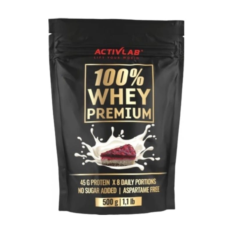 100% Whey Premium protein s příchutí cherry cake Activlab (500 g)