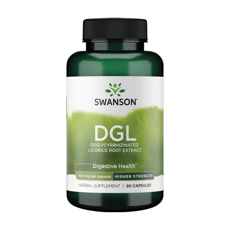 DGL – deglycyrrhizovaný extrakt z kořene lékořice Swanson, 700 mg (90 kapslí)