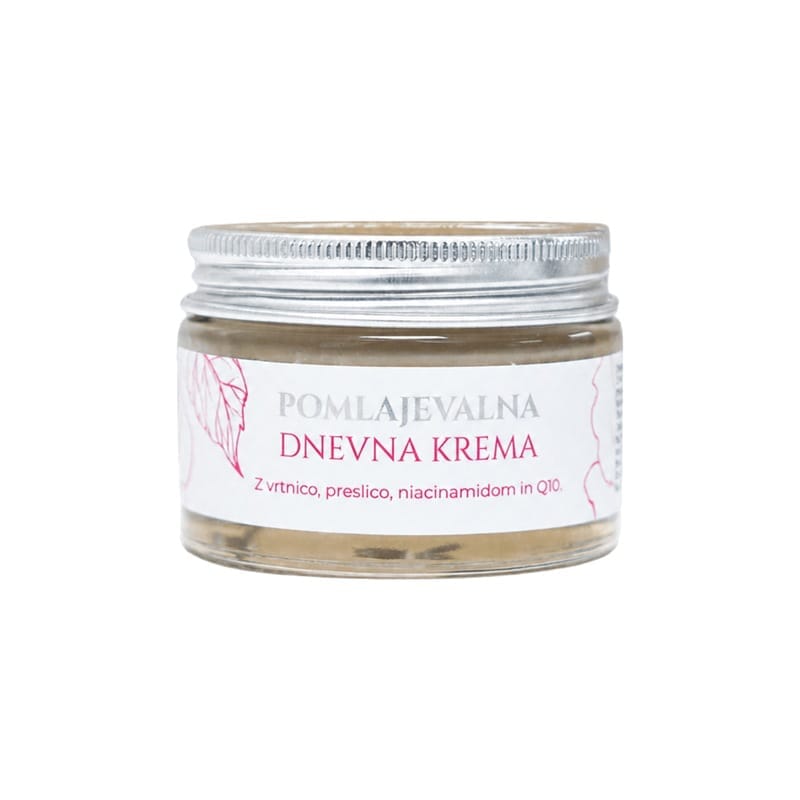 Omlazující denní krém na obličej s růží Cvetka (50 ml)