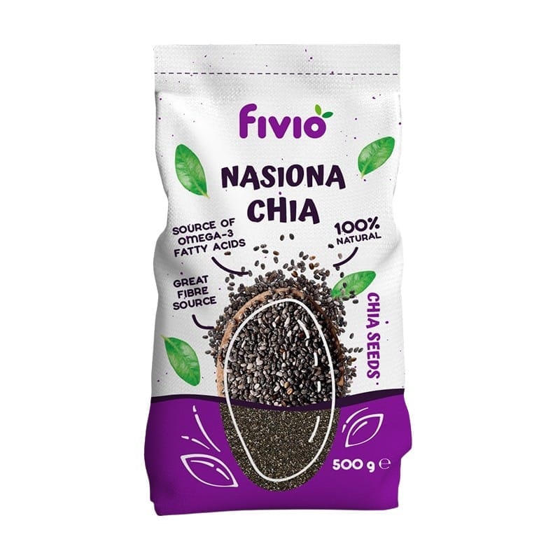 Chia semínka - 100% přírodní Fivio (500 g)