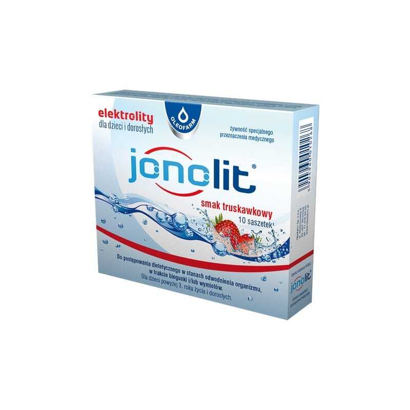 Jonolit – Elektrolyty s jahodovou příchutí Oleofarm (10 sáčků)
