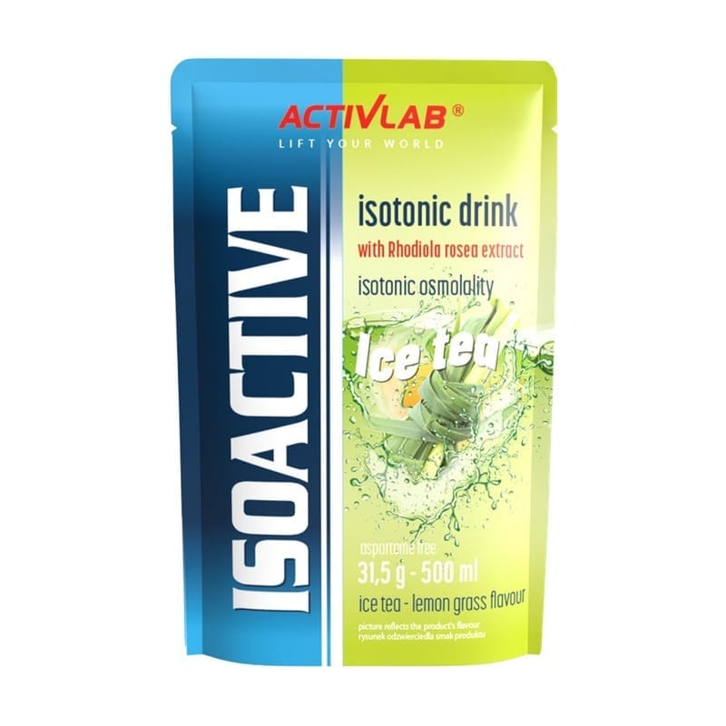 Izotonický nápoj v prášku Isoactive Activlab, ledový čaj s citronovou trávou (31,5 g)