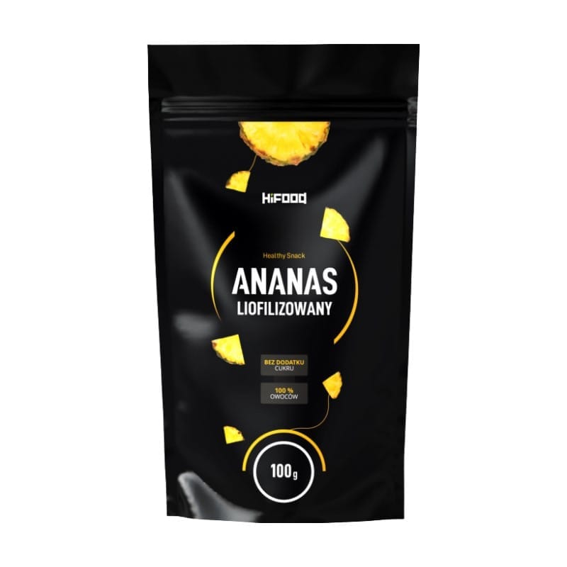 Ananasové kousky – lyofilizované HiFOOD (100 g)