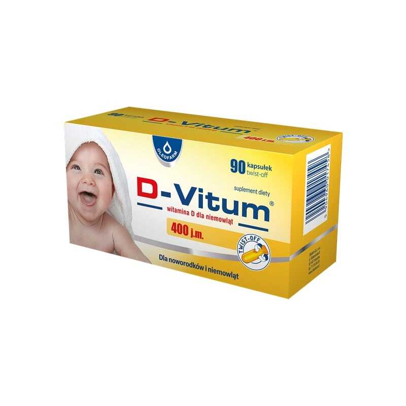 Vitamin D3 400 IU pro kojence a děti D-Vitum Oleofarm (90 twist-off kapslí)