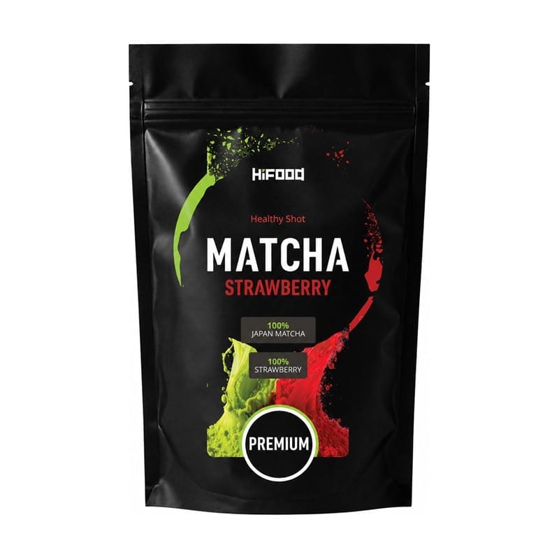 Matcha s lyofilizovanými jahodami HiFOOD (50 g)