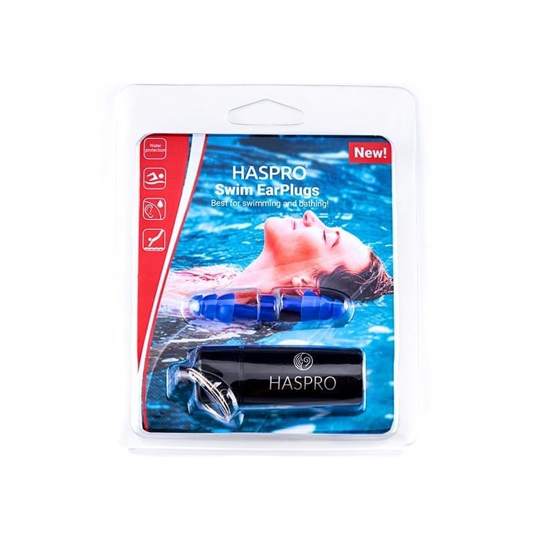 Špunty do uší na plavání – modré, silikonové Swim Haspro (1 pár)