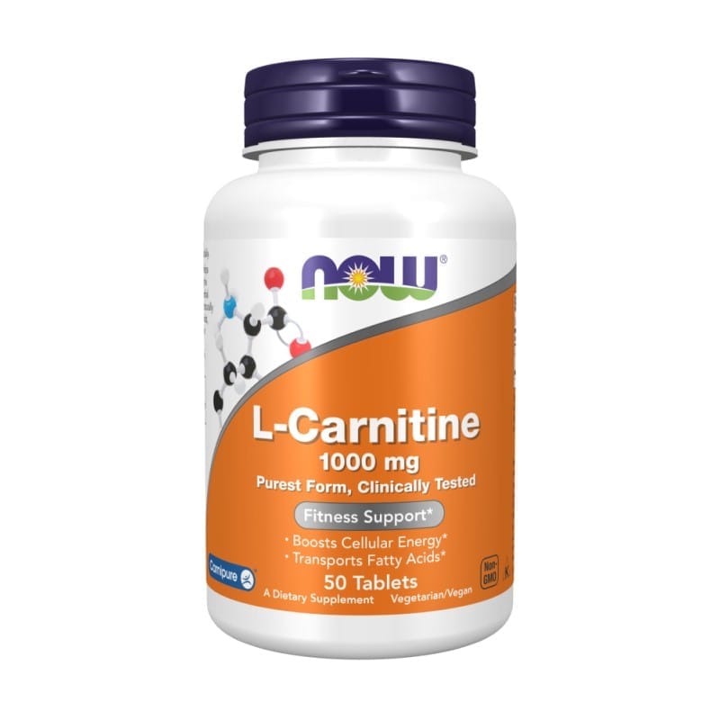 L-karnitin NOW, 1000 mg (50 tablet)