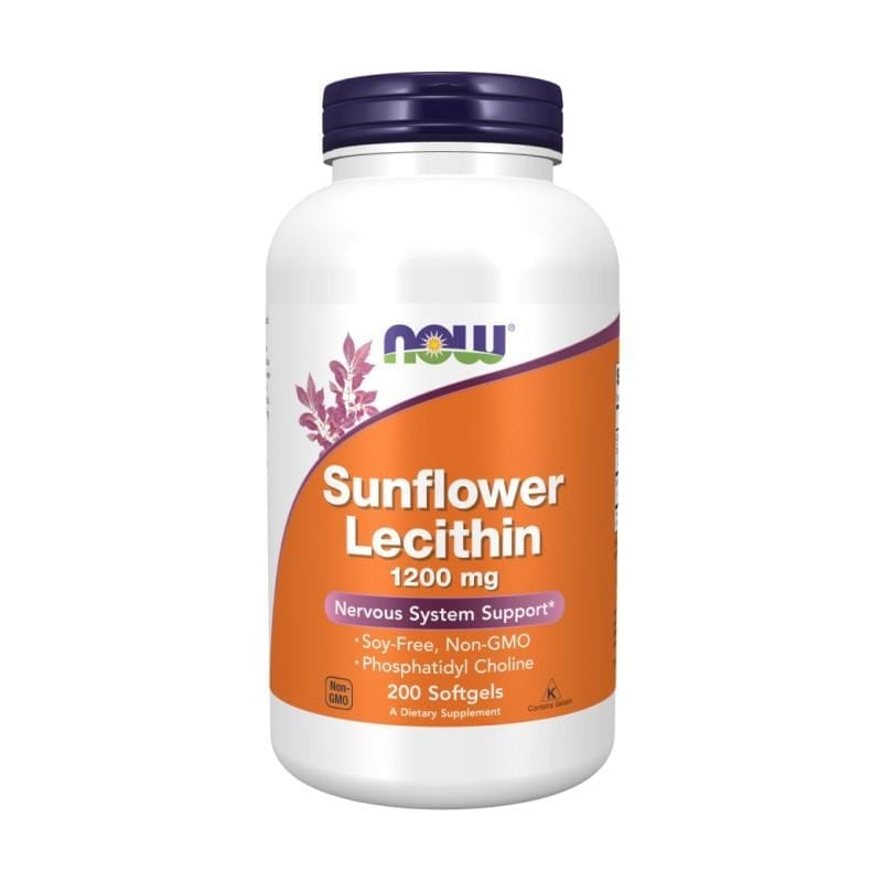 Slunečnicový lecitin NOW, 1200 mg (200 měkkých kapslí)