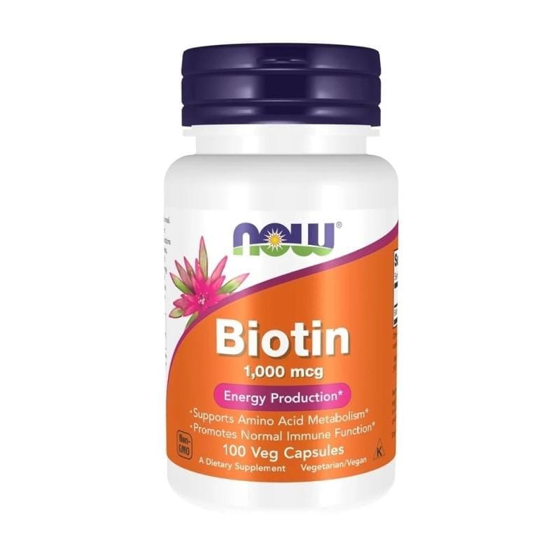 Biotin NOW, 1000 µg (100 kapslí)