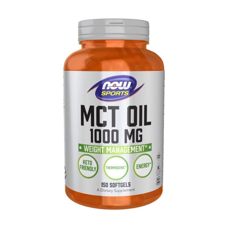 MCT olej NOW, 1000 mg (150 měkkých kapslí)