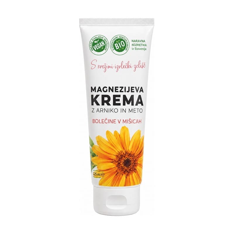 Hořčíkový krém s arnikou a mátou Cvetka (125 ml)