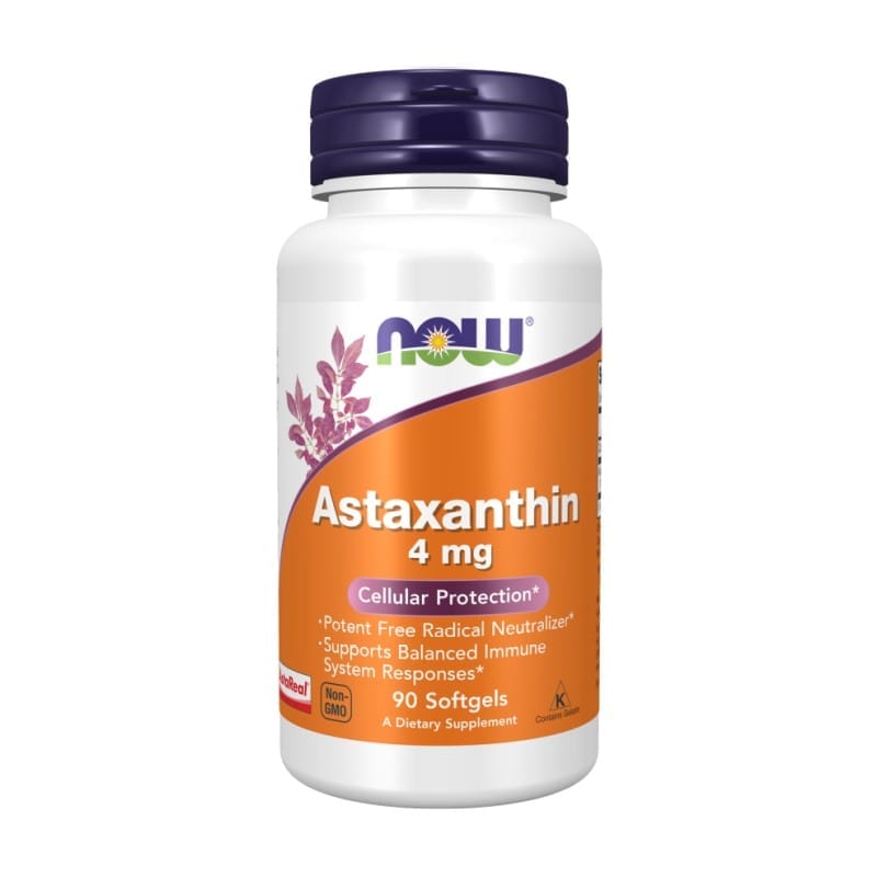 Astaxanthin NOW, 4 mg (90 měkkých kapslí)
