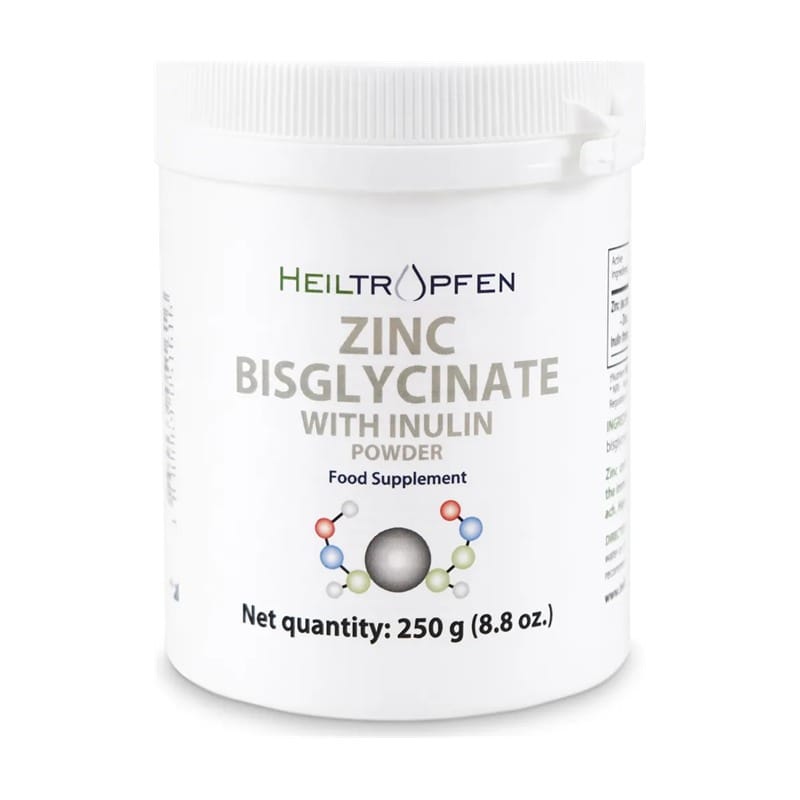 Bisglycinát zinečnatý s inulinem v prášku Heiltropfen (250 g)